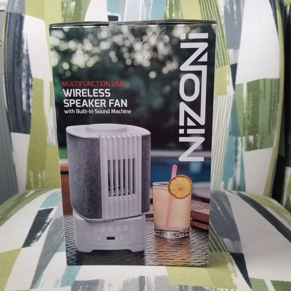 Nizoni Wireless Speaker Fan With Built In Sound Machine - Picture 1 of 9